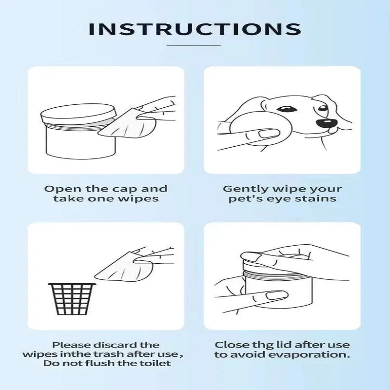 the EYE BOOGER BE GONE - Natural Ingredients Pet Cleaning Wipes, Botanical Essences Moisturizing Care for Nourishing Pets' Eyes, Removing Eye Crust