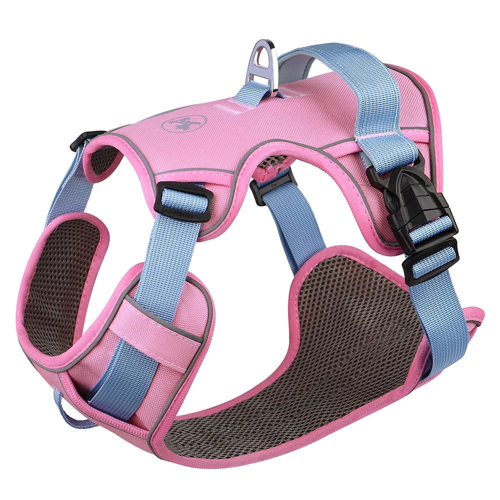 the AIRFLEX REFLECTIVE HARNESS - Mesh Breathable Dog Harness, Nylon Reflective Dog Harness Vest, Durable Pet Training Vest, Adjustable for Small/Medium/Large Dogs