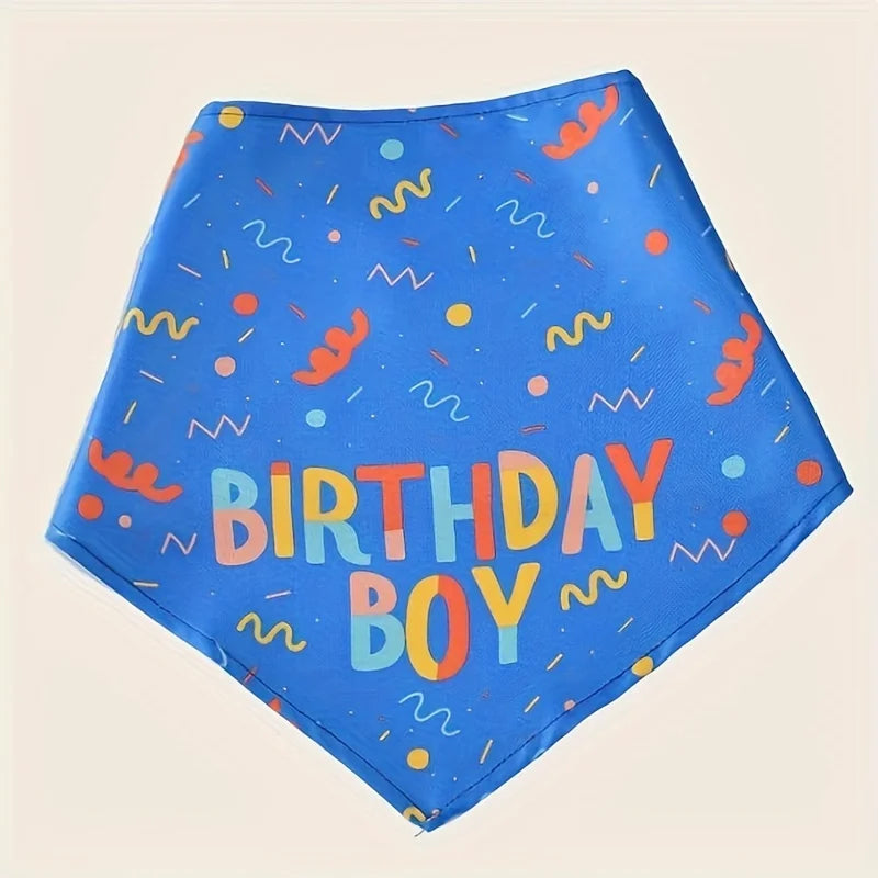 1pc-Dog Birthday Party Supplies, Triangle Bibs, Dog Birthday Scarf Accessories Happy Birthday Party supplies