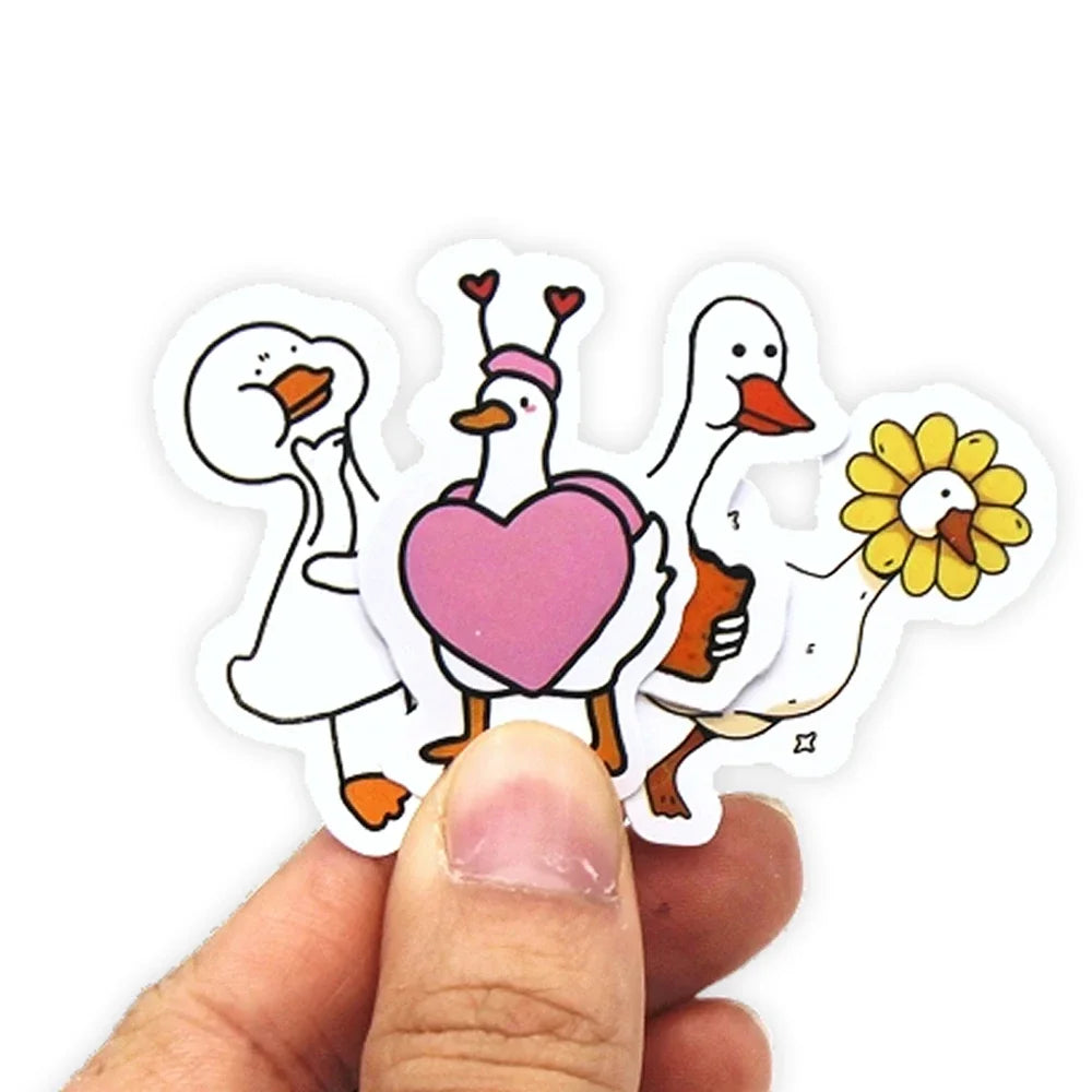 10/50/100pcs Kawaii Call Ducks Stickers Toys Cute Cartoon Decals For Kids DIY Laptop Scrapbook Stationery Fridge Funny Sticker