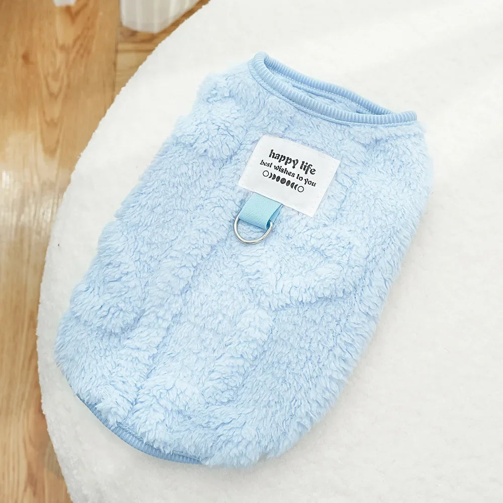 Cute Dog Winter Clothes Warm for Small Dogs Cat Outdoor Soft Cozy Fleece Jacket Vest Coat Pet Chihuahua Yorkies Corgi Ropa Perro