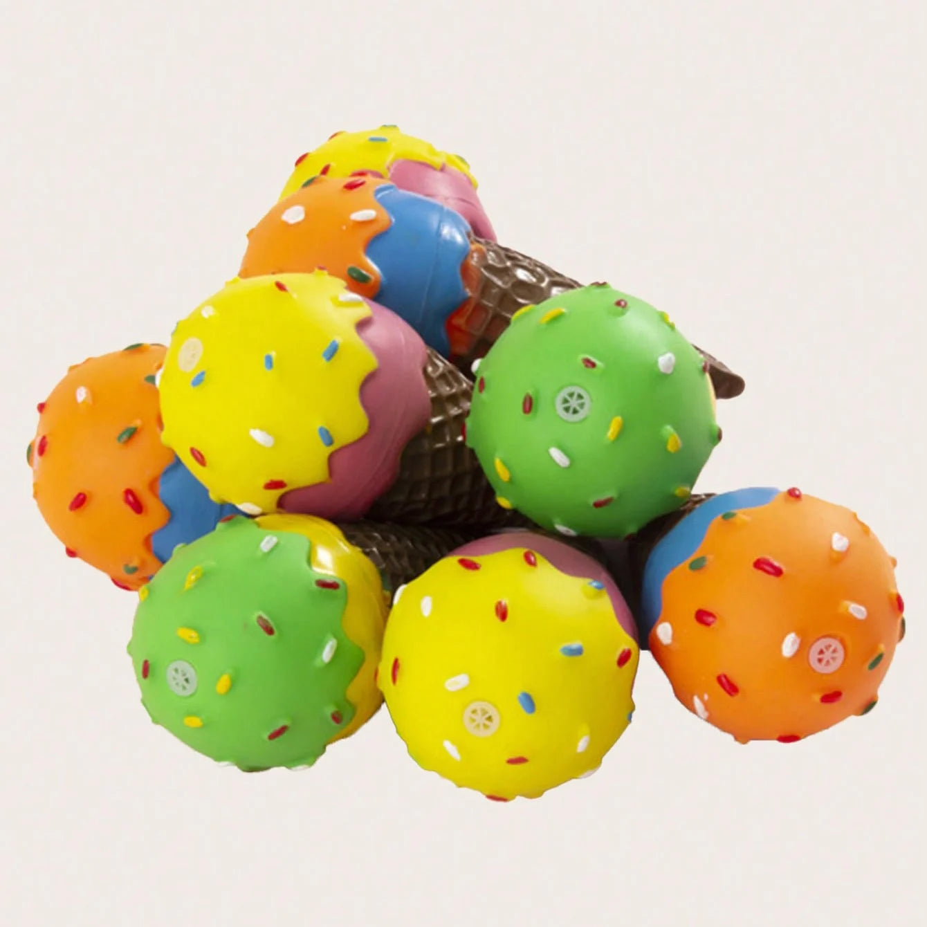 1pc - Dog Squeaky Toy - Interactive Ice Cream Cone Shaped Chew Toy for Dogs, Durable Puppy Teething Plaything for All Breed