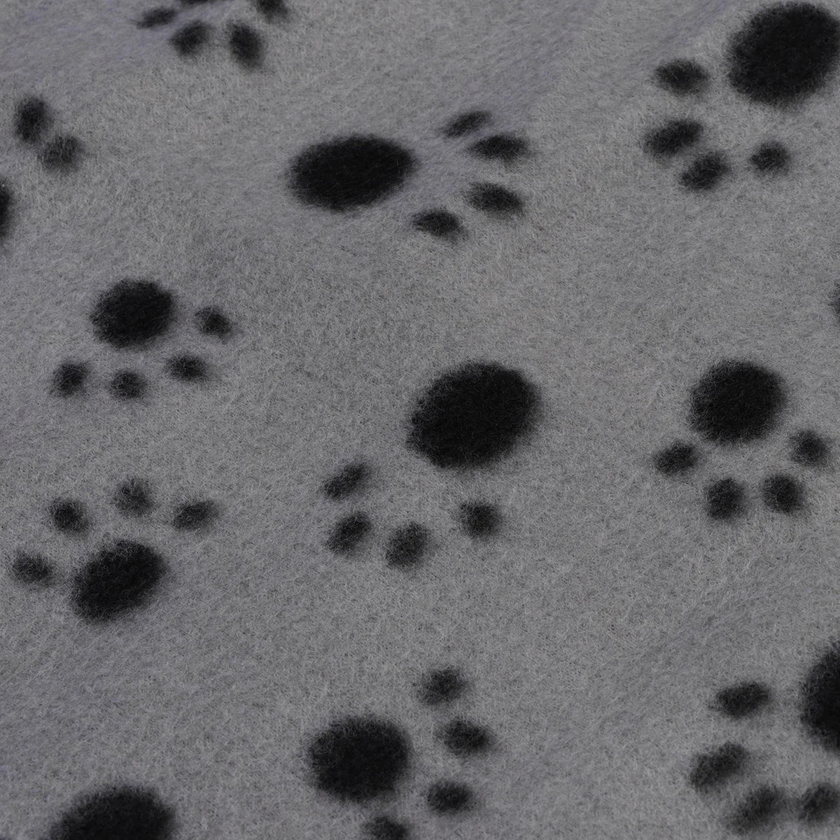Pet Double-Sided Fleece Blanket Dog Cat Animal Paw Pattern Grey Background Puppy Kitten Bed Sleep Mat Warm Soft Comfort
