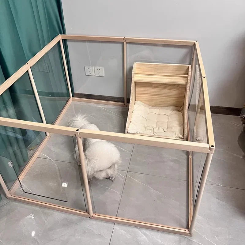 Pet pen dog cage Indoor villa for small and medium-sized dogs with fence and isolation gate in domestic kennel