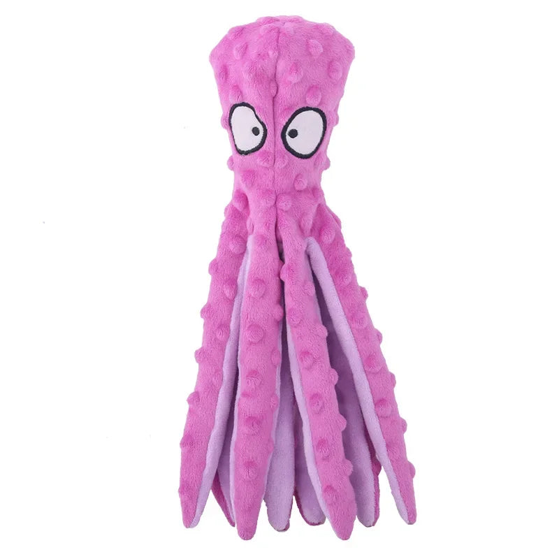 SeaSqueak Shell Toy™ – Plush Squeaky Octopus Shell Dental Puzzle Toy for Dogs & Cats