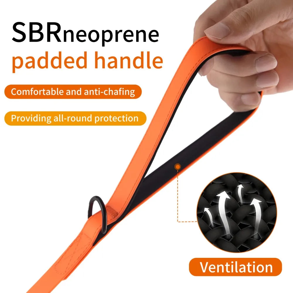 the HYDROTREK LONG LINE - Waterproof Dog Leash, 3M/5M/10M/15M/20M/30M Dog Training Leash for Outside, Durable PVC Long Line Tracking Lead with Padded Hand