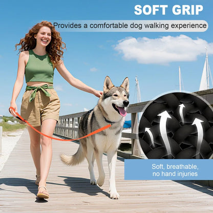 the HYDROTREK LONG LINE - Waterproof Dog Leash, 3M/5M/10M/15M/20M/30M Dog Training Leash for Outside, Durable PVC Long Line Tracking Lead with Padded Hand