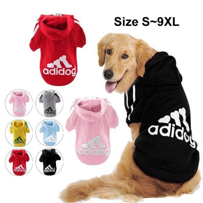 the ADIDOG CHILLCOVER SWEATSHIRT - Winter Dog Clothes, Adidog Sport Hoodies/Sweatshirts, Warm Coat Clothing for Small/Medium/Large Dogs, Big Dogs/Cats Pets/Puppy Outfits