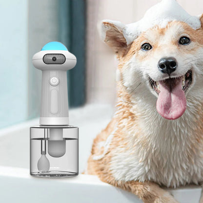 Automatic Dog Shampoo Dispenser Shampoo Sprayer Portable Deeper Cleaning Scrubber Pets Foam Soap Dispenser