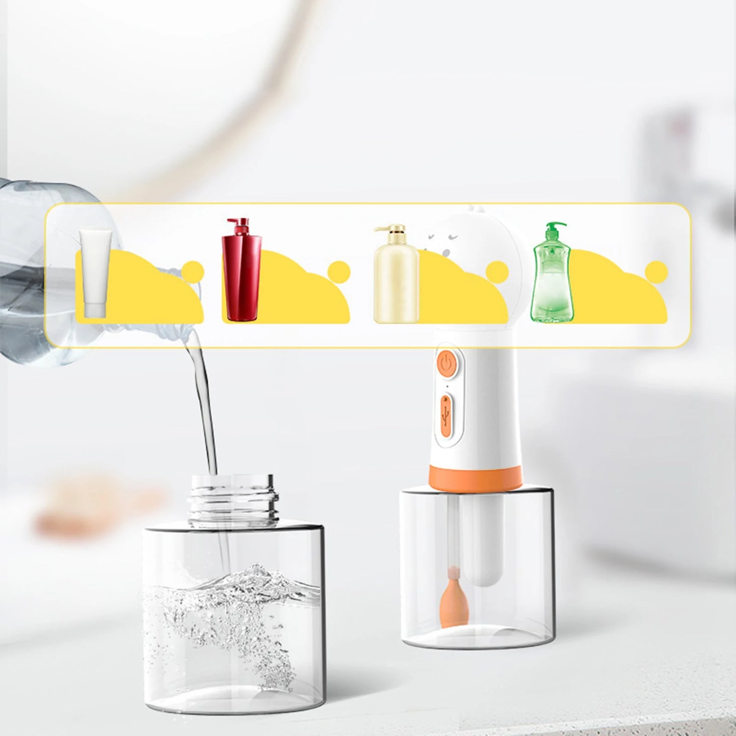 Fun Pets Foam Soap Dispenser Cleaning Foam Pet Cat Dog Grooming Shampoo Mixing Bottle Equipment Pet Bathing Household Supplies