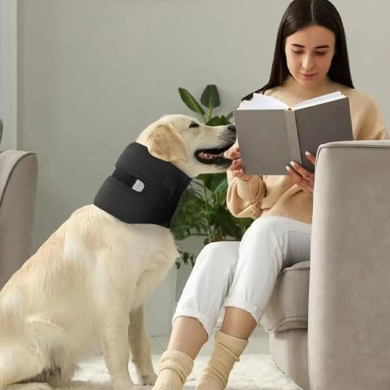 the CALMCOVER RECOVERY COLLAR - New Dog Support Collar, Anti-Licking Sprained Neck/Head Cover, Pet Neck Support, Small/Medium/Large Adjustable Universal