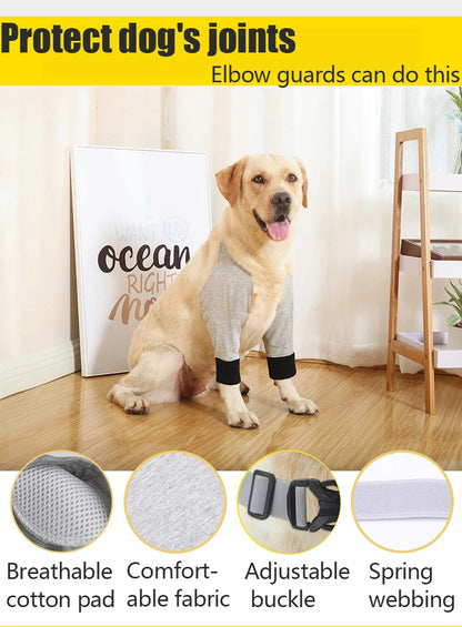 the JOINTGUARD PROTECTORS - Pet Knee Pads, Dog Elbow Protection Clothes, Golden Retriever/Labrador Front Leg Joint Protector, Keeps Dirt and Dust Away