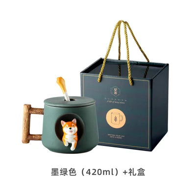 INS Shiba Inu Akita DOG 420ML COFFEE TEA MUGS TEA CUP NORTH EUROPE STYLE FASHION DESIGN