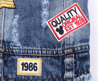 Dog Jeans Jacket Cute Casual Blue Denim Coat Vest Pet Puppy Clothes Apparel 6 Sizes 2 Colours
