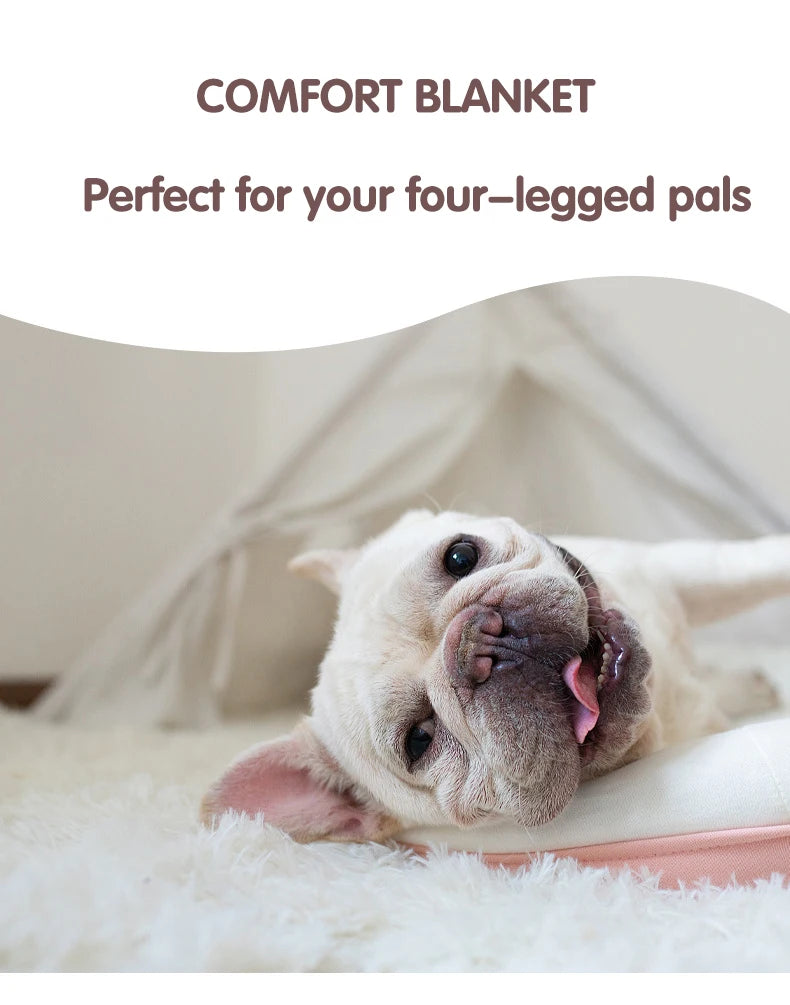 Fluffy Plush Dog Blanket Pet Sleeping Mat Cushion Mattress Extra Soft Warm Pet Throw Blankets for Small Medium Large Dogs & Cats