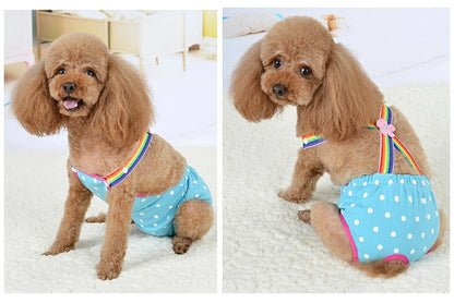 Xxs-Xl Dog Diaper Sanitary Physiological Pants Washable Female Dog Underwear Dog Shorts Panties Menstruation Briefs Jumpsuit New