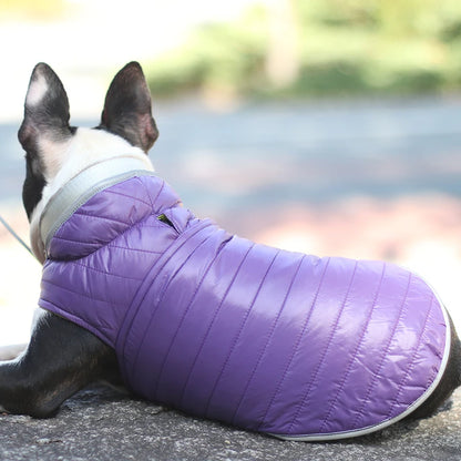 Winter Reversible Dog Light Down Jacket for Small Medium Dogs Pets Clothes Waterproof  French Bulldog Coat Mascotas abrigo perro