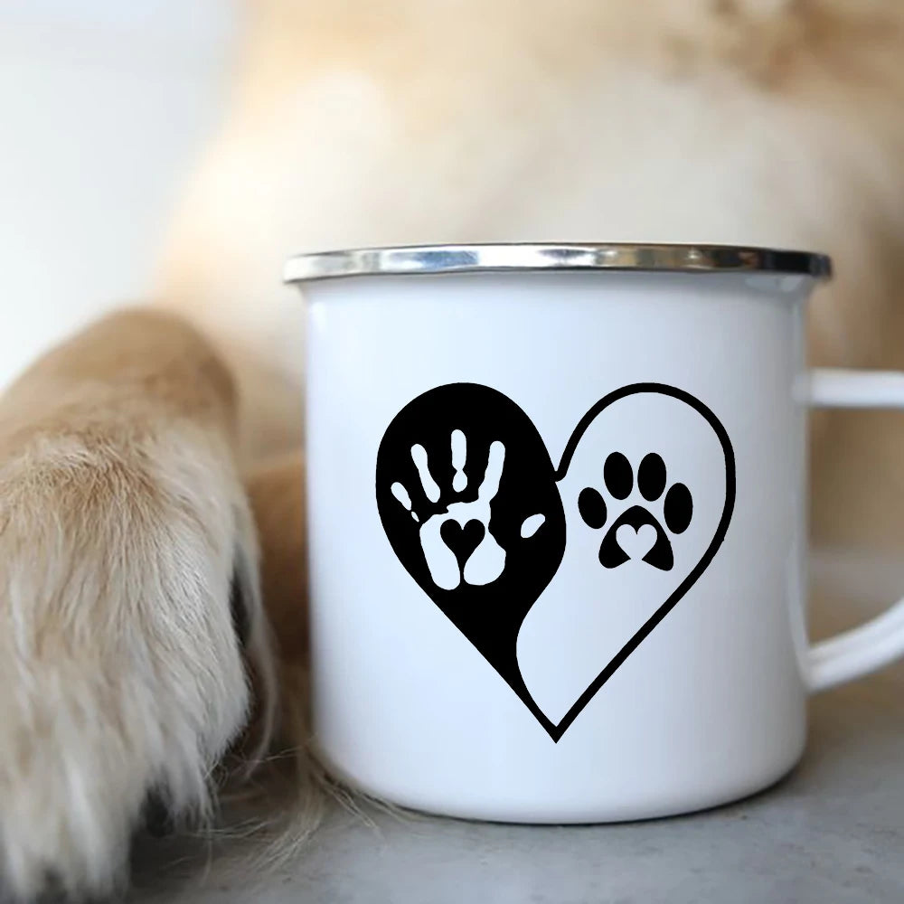 I Love Dachshunds Dog Enamel Coffee Mugs Camping Picnic Bonfire Party Beer Drink Juice Cola Cups Outdoor Travel Cocoa Water Mug