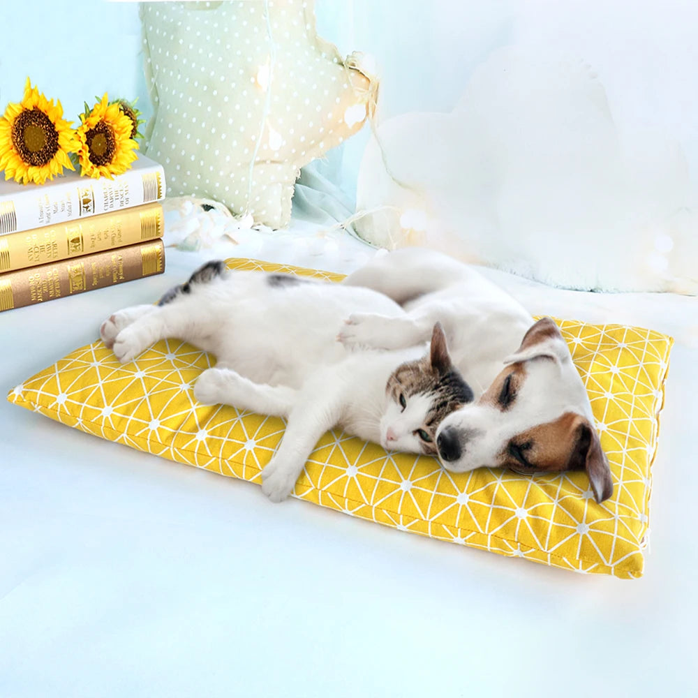 Dog Mat Beds for Small Medium Large Dogs Cats Winter Pet Puppy Bed Sofa Products Dog Cat Sleeping Pad Cushion Grey S M L XL