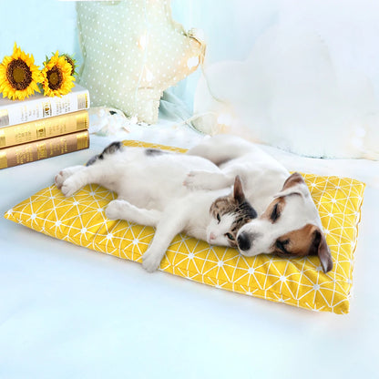 Dog Mat Beds for Small Medium Large Dogs Cats Winter Pet Puppy Bed Sofa Products Dog Cat Sleeping Pad Cushion Grey S M L XL