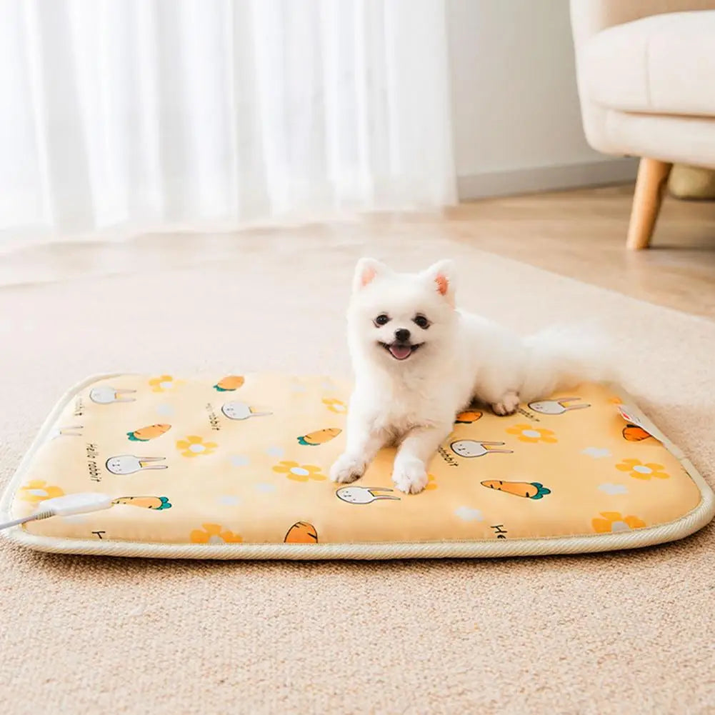 40*60cm Pet Electric Blanket Waterproof Electric Heating Dog Bed Mats Adjustable Temperature Heating Chair Cushion Cats Bed Pad