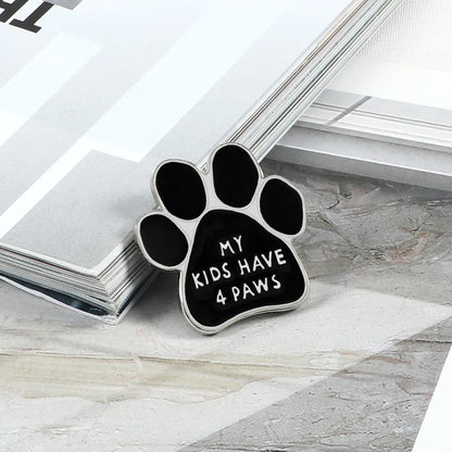 I LOVE MY DOGS Paw Brooch Rescued Puppy Pet Cartoon Animal Enamel Pins BackPack Jackets Metal Lapel Pin Cute Badge Jewelry Gift