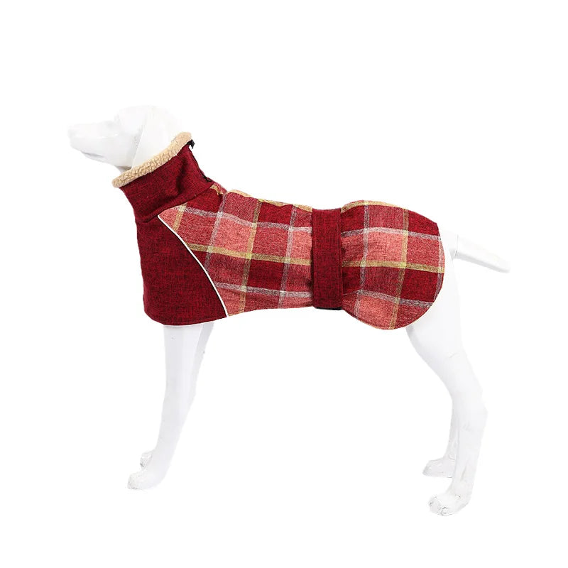 Warm Thicken Big Dog Coat Jacket for Medium Large Dogs Winter Pet Clothes Greyhound Wheeling Clothing mascotas ubranka dla psa