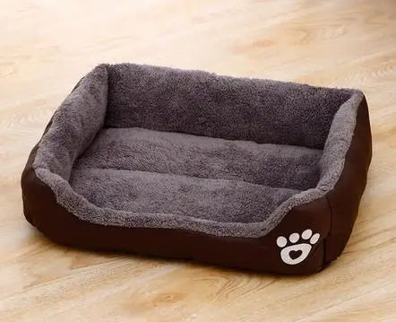 Warm Dog House Soft Nest Pet Large Dog Bed Baskets Fall Winter Kennel For Cat Washable House Puppy Supplies Cotton Kennel Mat