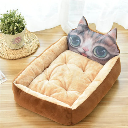 Cute Animal Shape Dog Beds for Large Medium Small Dogs Winter Warm Bed for Dogs Accessories House Kennel Plush Sofa Anti-stress