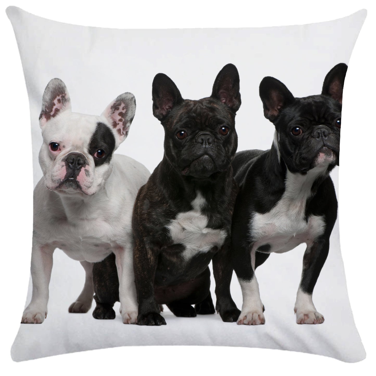 French Bulldog Dog Cushion Covers Dog Painting Pillowcase Decorative Pillow Covers Bedroom Sofa Home Decoration 45X45cm Car Seat