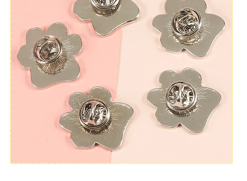 I LOVE MY DOGS Paw Brooch Rescued Puppy Pet Cartoon Animal Enamel Pins BackPack Jackets Metal Lapel Pin Cute Badge Jewelry Gift