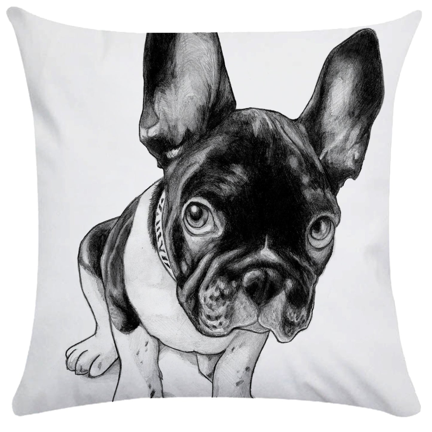 French Bulldog Dog Cushion Covers Dog Painting Pillowcase Decorative Pillow Covers Bedroom Sofa Home Decoration 45X45cm Car Seat