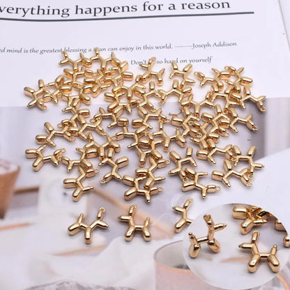 High-quality Metal Alloy Stereo Cute Balloon Dog Charms Pendants For Jewelry Making Findings DIY Necklace Bracelet Accessaries