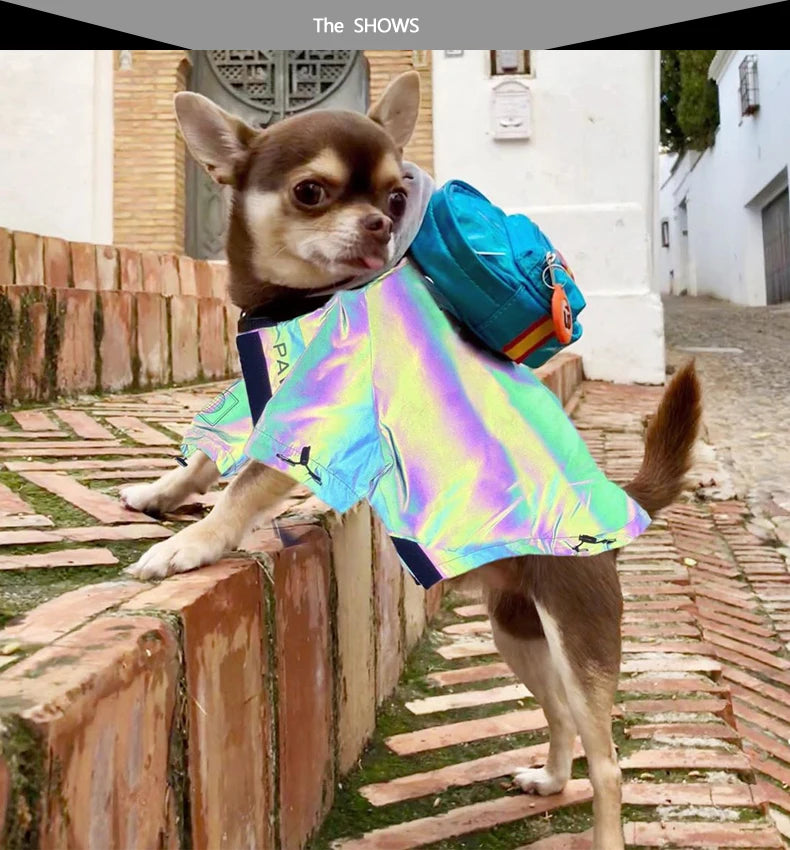 the UNICOAT DOG - Dog Raincoat Jumpsuit Raincoat, Reflective Jacket Waterproof Jumpsuit, Coat Clothes for Bulldogs and Chihuahuas