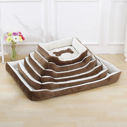 Non-slip Pet Bone Bed for Small Medium Large Dogs Winter Warm Puppy Big Dog Cushion Bulldog Cat mascotas Beds legowisko dla psa