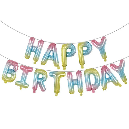 7 Piece Set Donut Ice Cream Five-Pointed Star Aluminum Mold Candy Confetti Balloon Baby Shower Girl Birthday Party Decoration