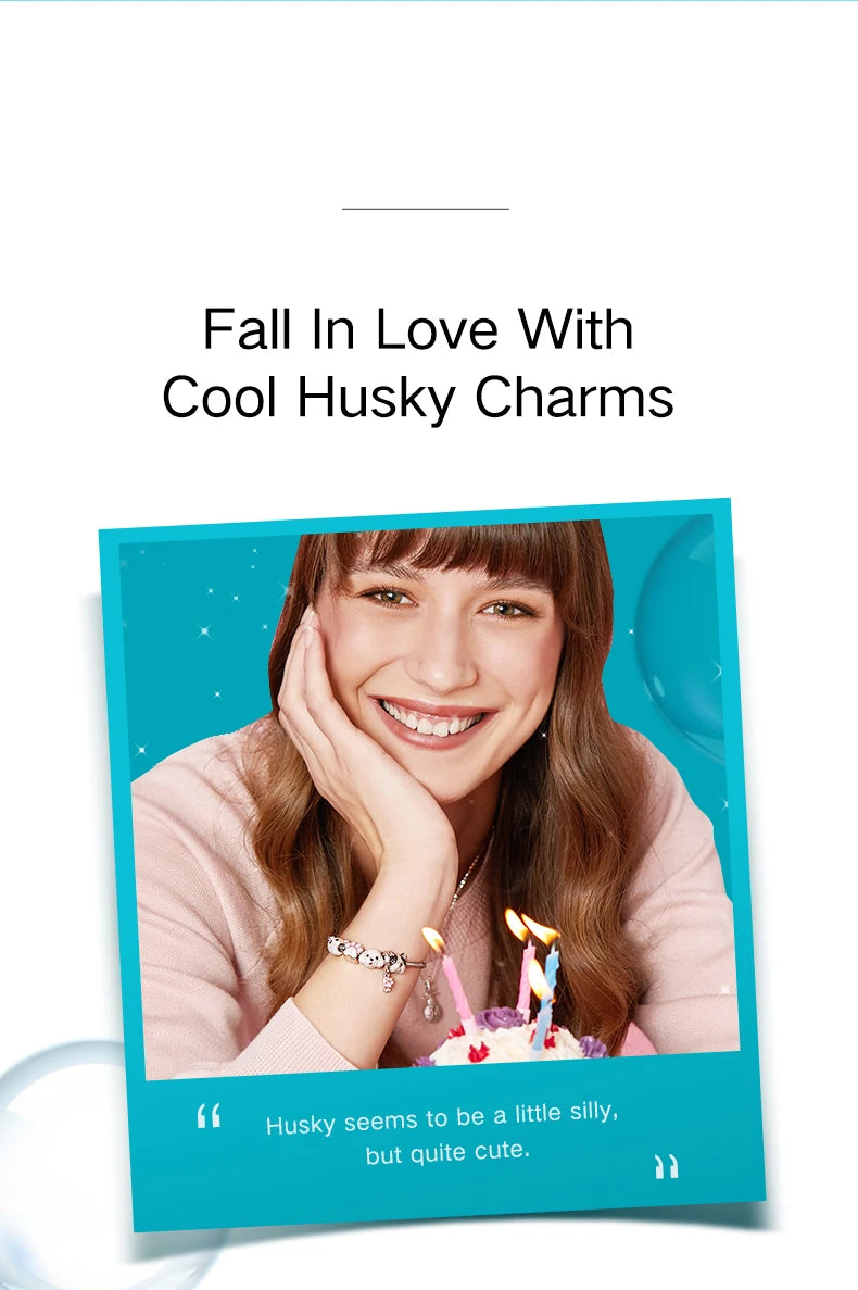 ATHENAIE 925 Sterling Silver Corgi Pet Charms Mixed CZ Yellow Cute Akita Puppy Dog Animal Charms Beads for Bracelet Jewerly