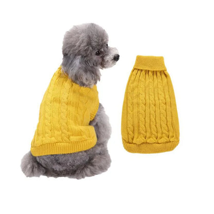 Winter Dog Sweater for Small Large Dogs Solid Candy Color Dog Clothes Puppy Cat Vest Chihuahua French Bulldog Outfits Costume