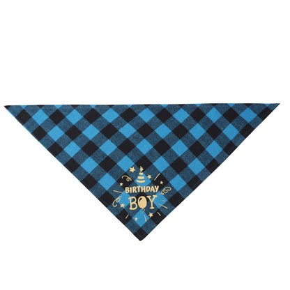 NONOR Birthday Pet Bandanas Collar for Dogs Cats Cotton Triangular Bibs Scarf Collar Pet Items Puppy Accessories