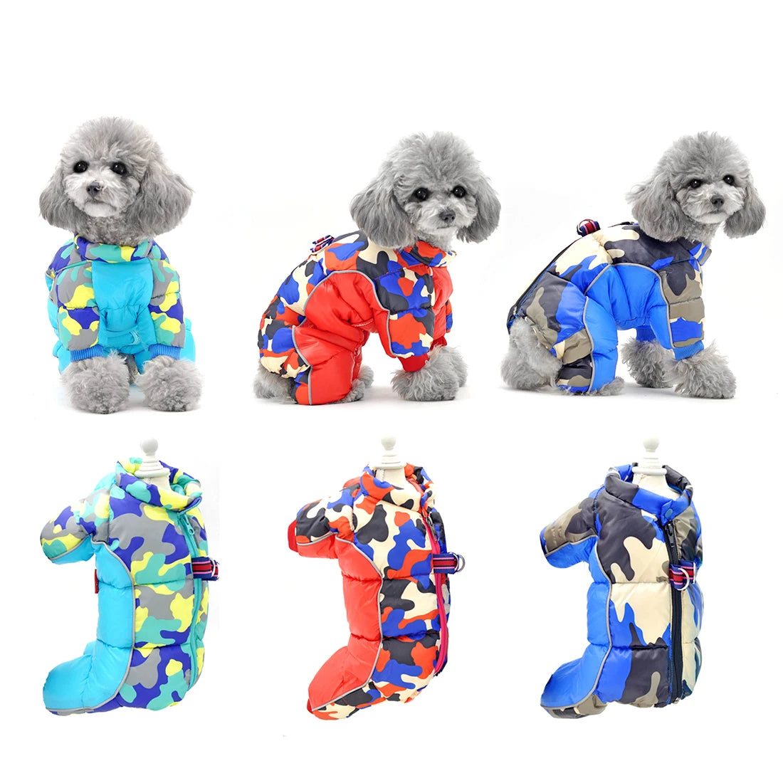 Winter Dog Clothes Waterproof Dog Overalls for Small Dogs Super Warm Soft Puppy Snow Suit Full-Covered Belly Female/Male Dog Use