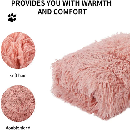 Super Soft Fleece Fluffy Pet Blankets Dog Sleeping MatMattress Extra Warm Pet Cushion for Small Medium Large Dogs & Cats