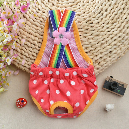 Xxs-Xl Dog Diaper Sanitary Physiological Pants Washable Female Dog Underwear Dog Shorts Panties Menstruation Briefs Jumpsuit New