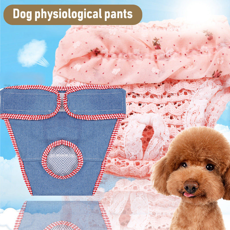 Drawstring Female Dog Diaper with Hollow Out Design Durable Reusable Adjustable Long Lasting Water Absorption for Dogs WWO66