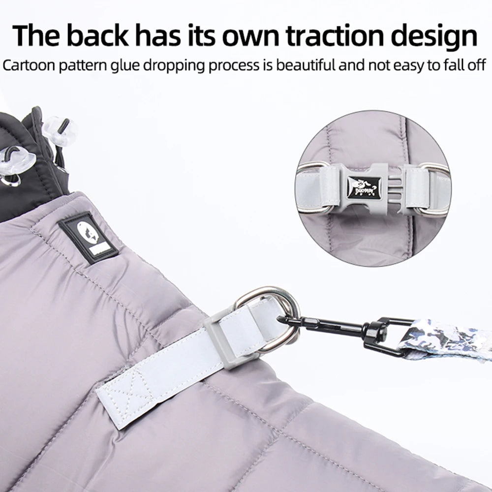 the SNOWPAWS INSULATED JACKET - Winter Warm Thick Pet Dog Jacket, Waterproof Dog Clothes for Small/Medium Dogs, Puppy Coat, Chihuahua/French Bulldog/Pug Clothing