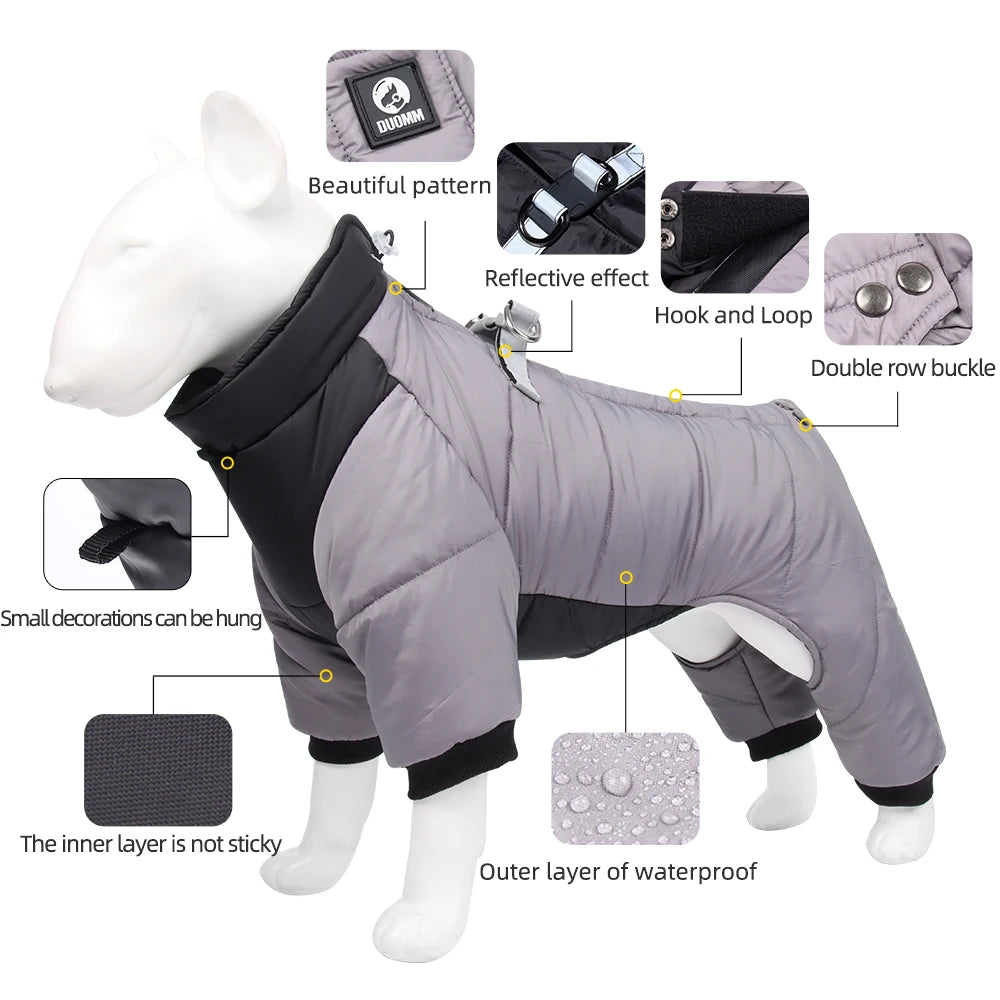 the SNOWPAWS INSULATED JACKET - Winter Warm Thick Pet Dog Jacket, Waterproof Dog Clothes for Small/Medium Dogs, Puppy Coat, Chihuahua/French Bulldog/Pug Clothing