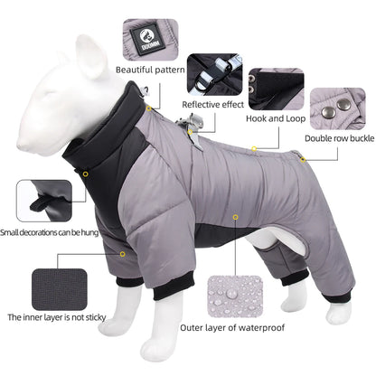 the SNOWPAWS INSULATED JACKET - Winter Warm Thick Pet Dog Jacket, Waterproof Dog Clothes for Small/Medium Dogs, Puppy Coat, Chihuahua/French Bulldog/Pug Clothing
