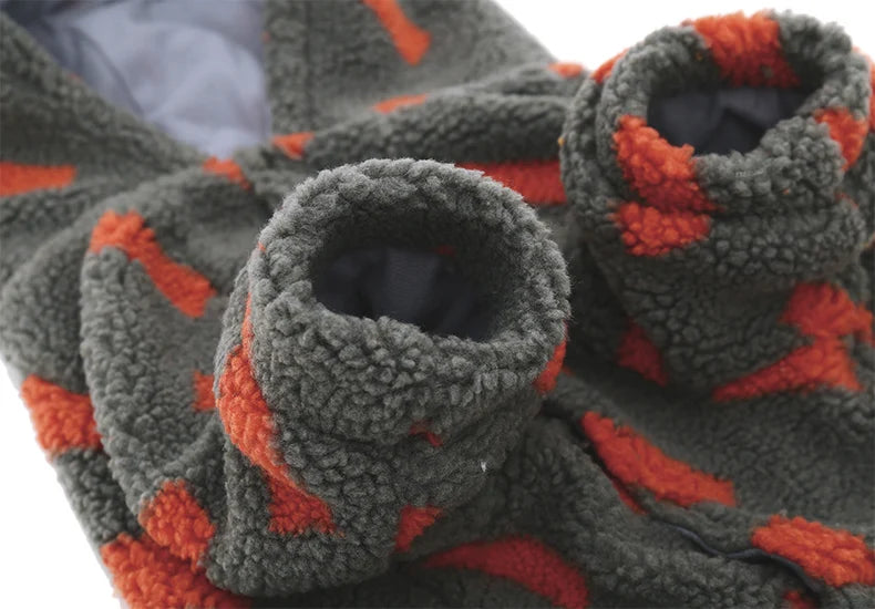 the BIG BEAR WOOL JACKET - HOOPET 3XL-7XL Winter Thick Big Dog Clothes, Lamb's Wool Jacket for Medium/Large Dogs, Windproof Coat, Pet Accessories