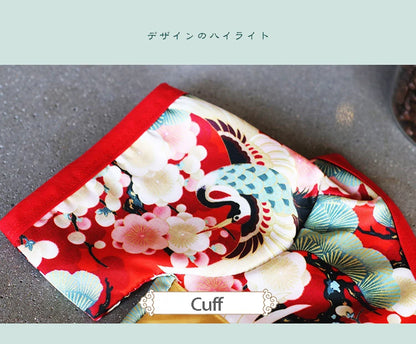 Pet Japanese Kimono Cat Dog Cosplay Coat Crane Cherry Blossom Pattern Pet Jacket Christmas Easter Dresses Chihuahua Pet Clothes