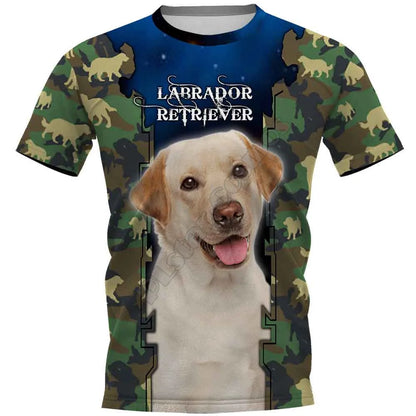 the SERGEANT CANINE - Weimaraner 3D Printed T-Shirts for Women/Men, Summer Casual Tees Short Sleeve T-shirts Funny Animals Short Sleeve