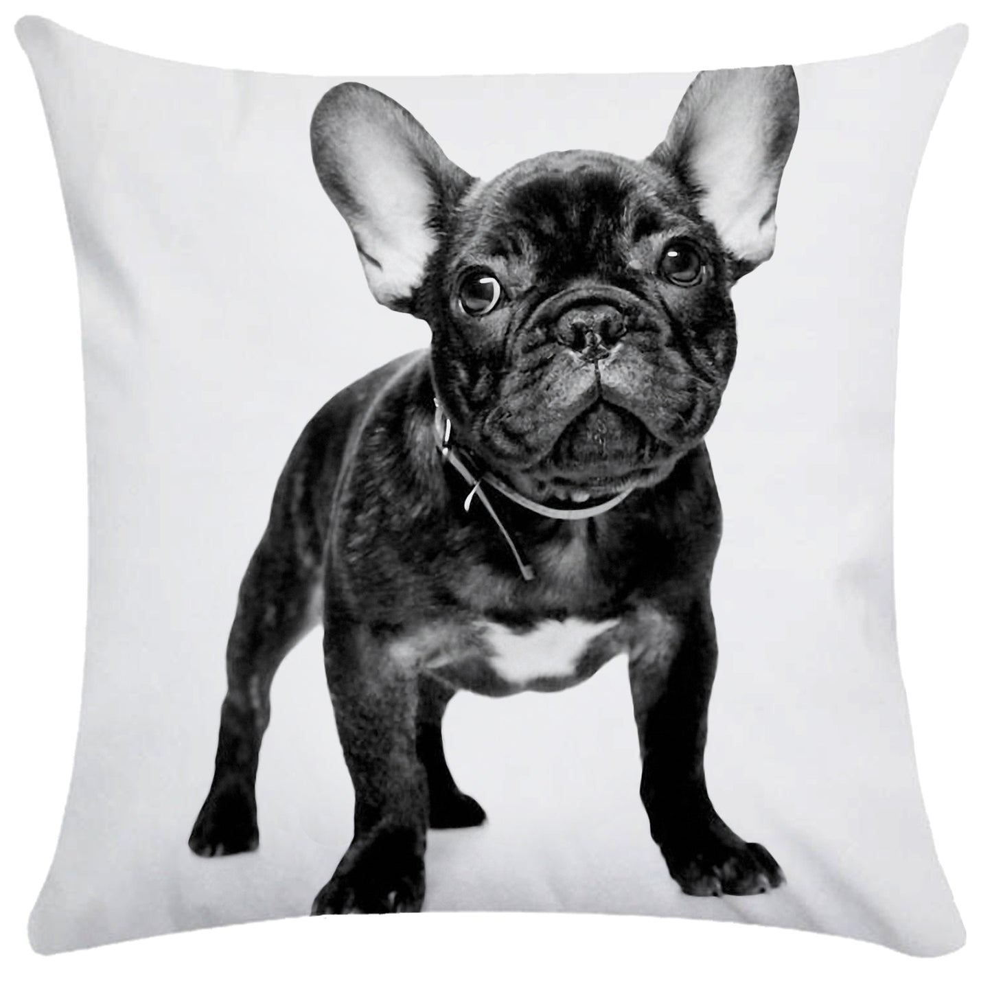 French Bulldog Dog Cushion Covers Dog Painting Pillowcase Decorative Pillow Covers Bedroom Sofa Home Decoration 45X45cm Car Seat